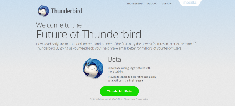 Mozilla Thunderbird 60